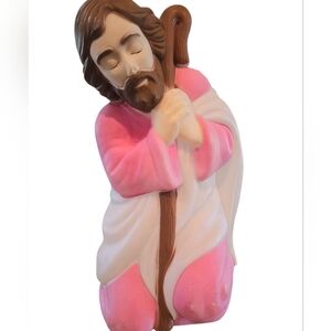 Vintage Blow Mold Nativity Joseph USA Christmas 28" Christmas Yard Decor Holiday